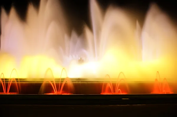 De magische fontein, montjuic, barcelona, Spanje. — Stockfoto