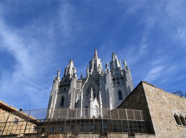 Tibidabo tapınakta tibidabo tepede, barcelona,