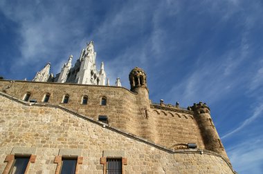 Tibidabo tapınakta tibidabo tepede, barcelona,