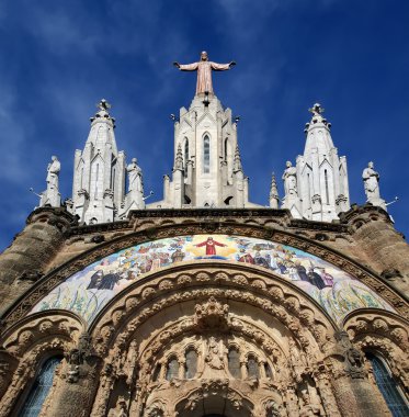 Tibidabo tapınakta tibidabo tepede, barcelona,