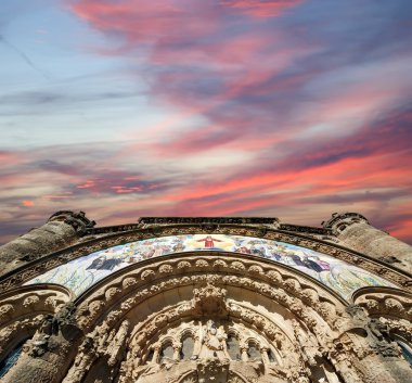 Tibidabo tapınakta tibidabo tepede, barcelona,