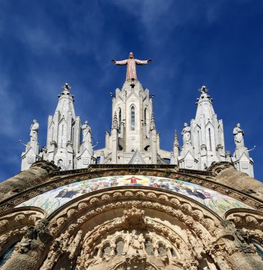 Tibidabo tapınakta tibidabo tepede, barcelona,