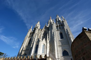 Tibidabo tapınakta tibidabo tepede, barcelona,