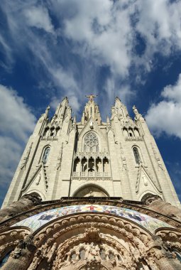 Tibidabo tapınakta tibidabo tepede, barcelona,