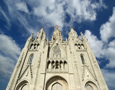 Tibidabo tapınakta tibidabo tepede, barcelona,