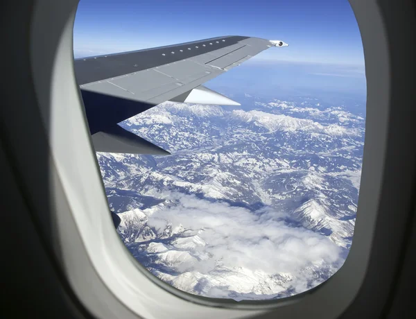 Vista del ala del avión — Foto de Stock