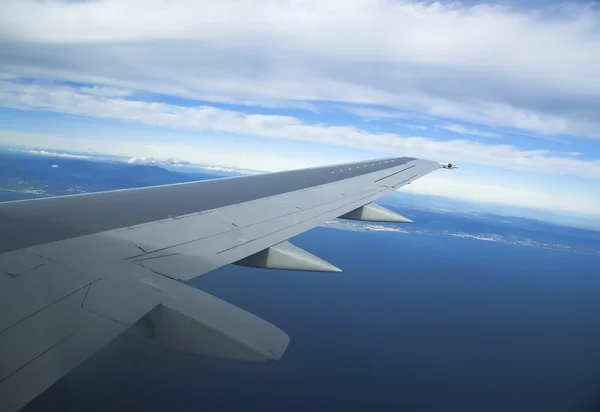 View of airplane wing — Stock Photo, Image