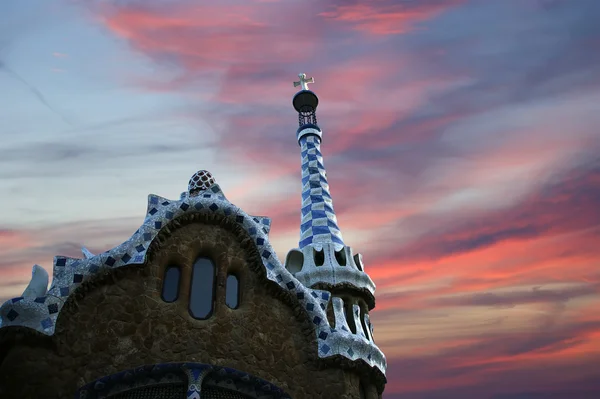 Parc Guell em Barcelona, Espanha — Fotografia de Stock