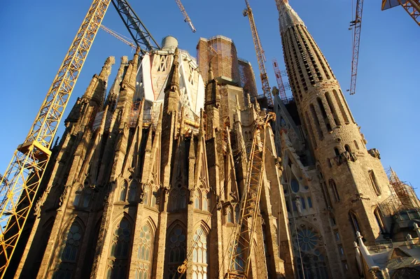 Sagrada Familia af Antoni Gaudi i Barcelona Spanien - Stock-foto