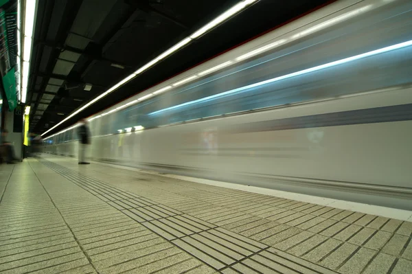 Subway in Barcelona. Moving photo — Stock Photo, Image