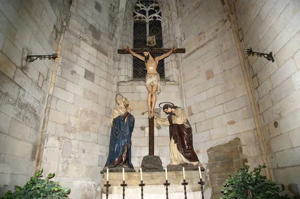 Wewnątrz katedry w Barcelonie — Zdjęcie stockowe