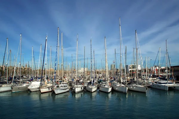 Barcelona přístavu nedaleko bulváru las ramblas. Katalánsko, Španělsko Stock Fotografie