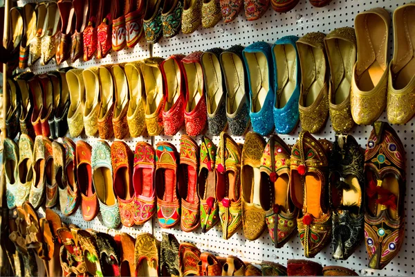 stock image Multicolored Traditional Indian shoes