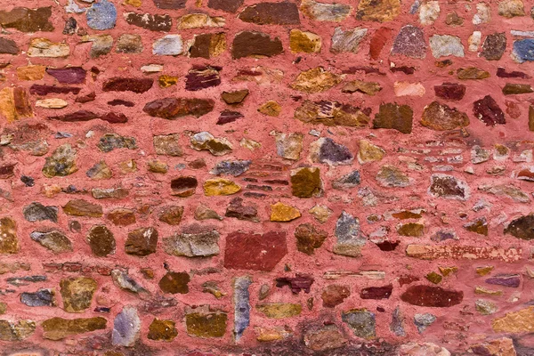 Renkli taş duvar kırmızı kale. Hindistan, delhi. — Stok fotoğraf
