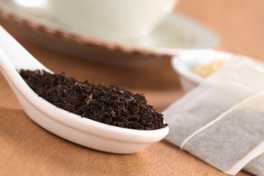 Dried Black Tea with Tea Bags clipart