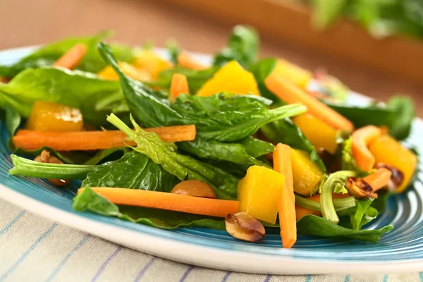 Insalata di carote di mango spinaci — Foto Stock