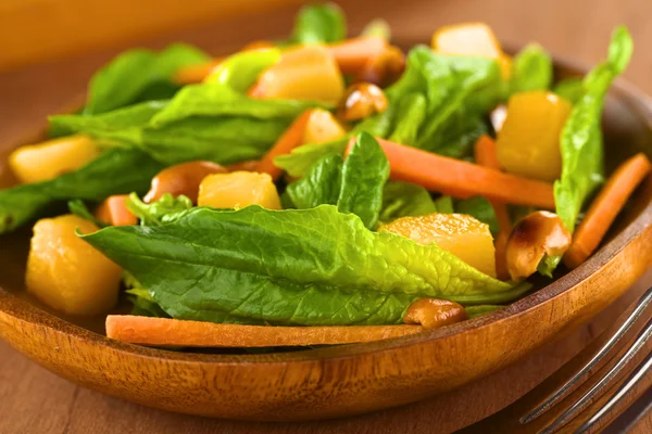 Salada de cenoura de manga de espinafre — Fotografia de Stock