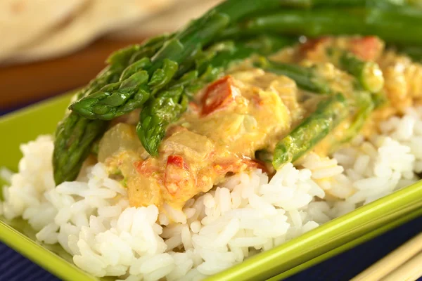 Green Asparagus Curry — Stock Photo, Image