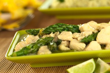 Asparagus Chicken Fricassee clipart