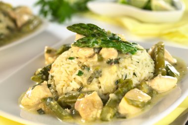 Asparagus Chicken Fricassee clipart