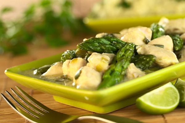 Asparagus Chicken Fricassee — Stock Photo, Image