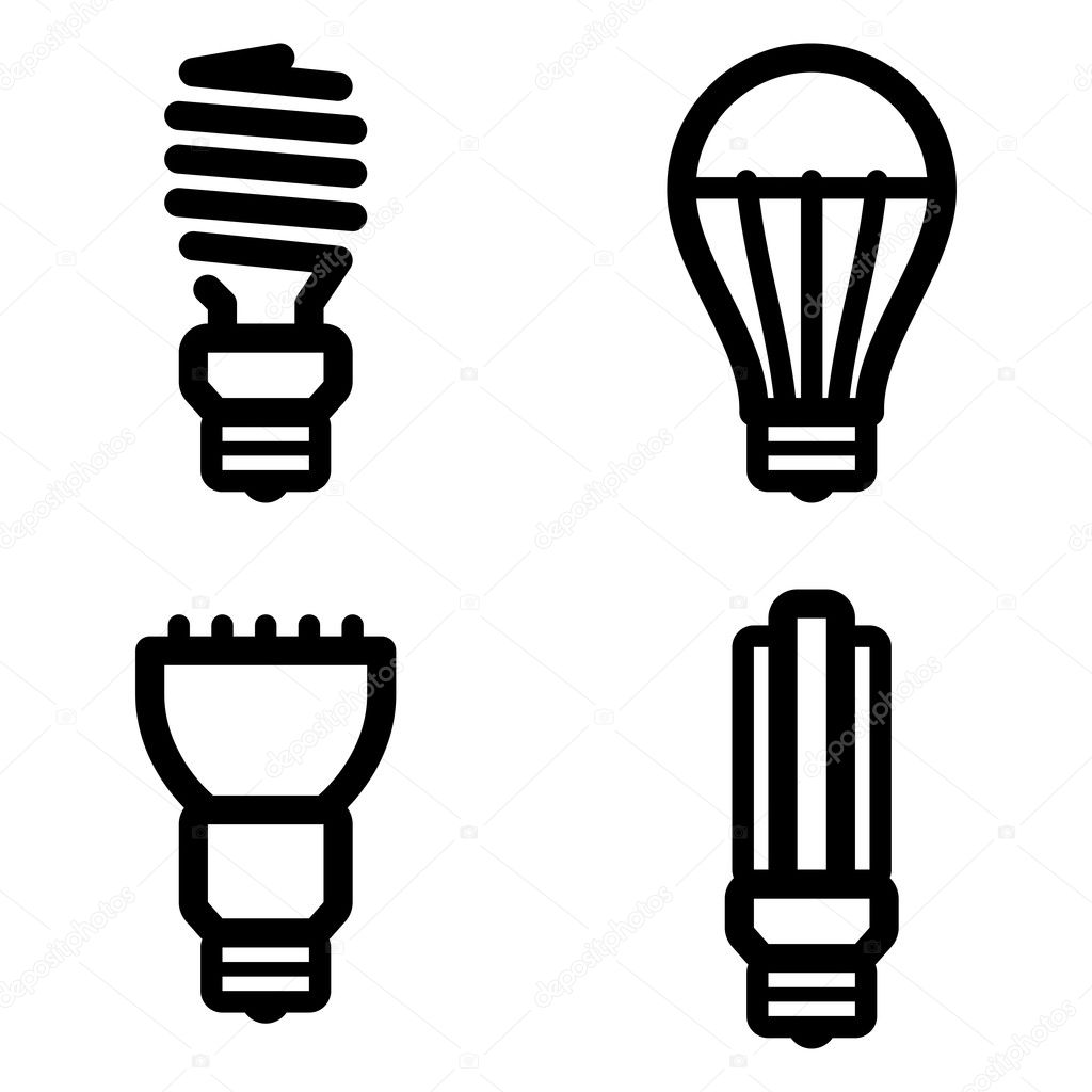 Ecology lamp pictograms