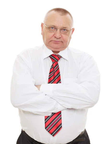 Senior business man with crossed arms — Stock Photo, Image