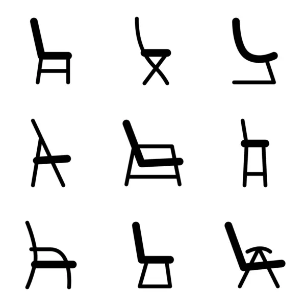 Иконы стульев — стоковый вектор