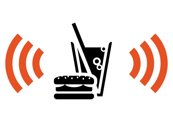 Fast food with Wi-Fi — Stock Vector