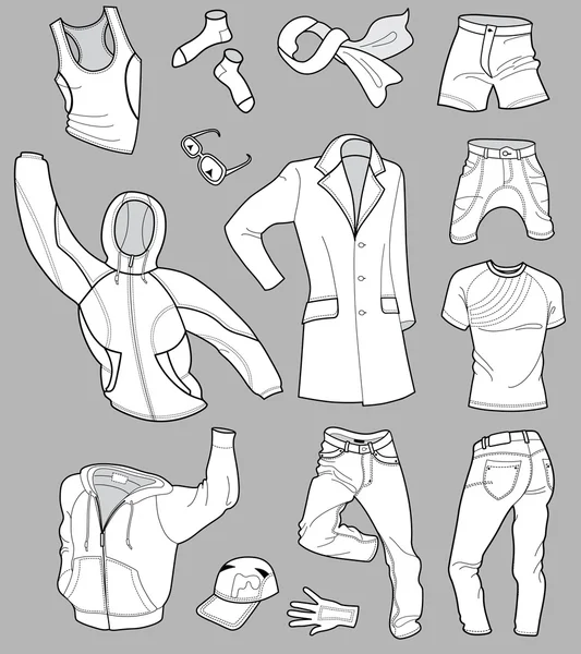 Man? lothes? ollection — Stockvector