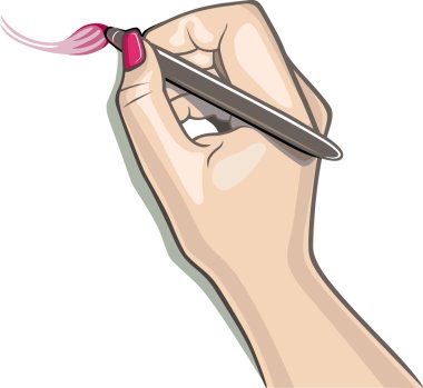 kalemi kullanarak el fırça taslak çizer