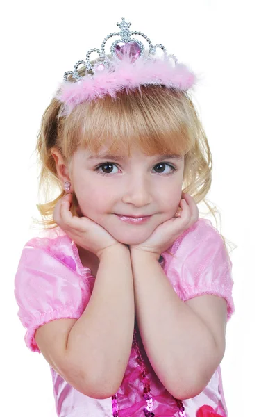 Маленька принцеса в рожевому — стокове фото