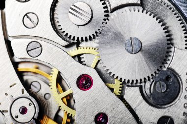 Watch gears close up clipart
