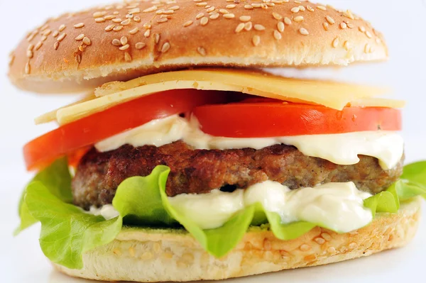 Hamburger with cutlet Royalty Free Stock Photos