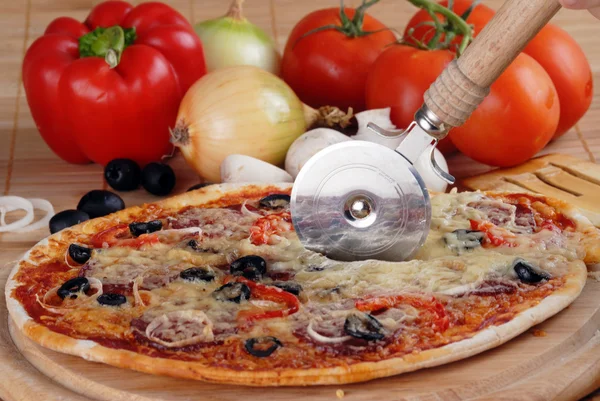 Välsmakande pizza — Stockfoto