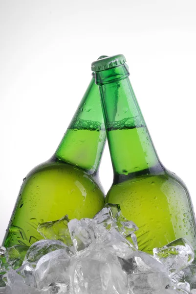 Zelené láhve — Stock fotografie