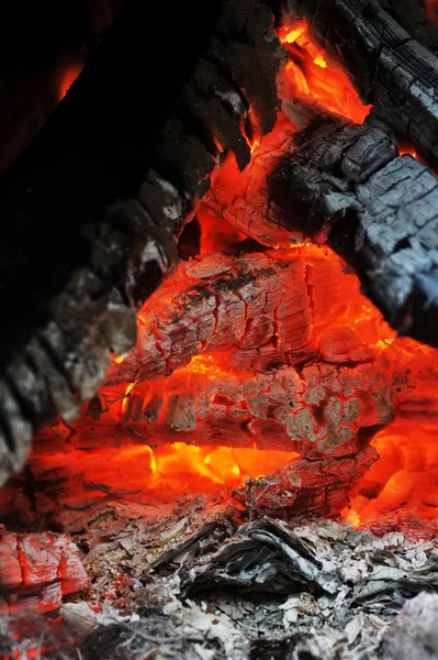 Burning down fire — Stock Photo, Image