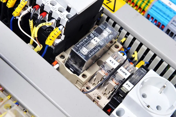 Panel with electrical equipment — Stock Photo, Image