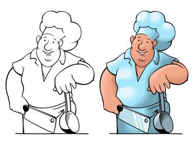 Cheerful cook clipart