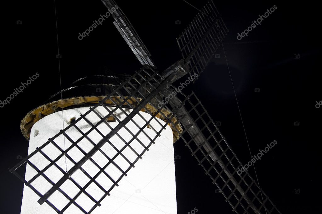 Windmill at night,