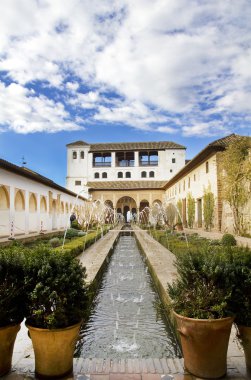 The Court of la Acequia. Generalife. clipart