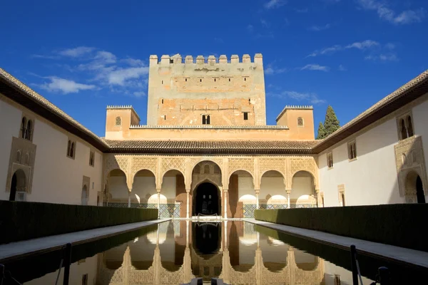 Palacio nazaries alhambra, granada, Španělsko — Stock fotografie