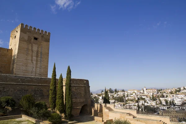 Alcazaba of Alhambra and Granada — Stock Photo, Image