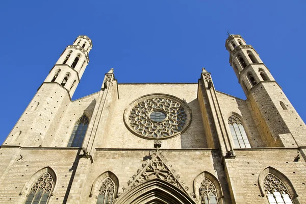 バルセロナ-ゴシック様式の大聖堂サンタ・マリア・デル・マール — ストック写真