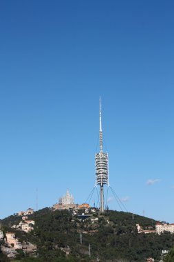 tibidabo ve Collserola kulesi. Barcelona