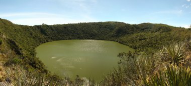 guatavita volkanik göl, cundinamarca, colombia