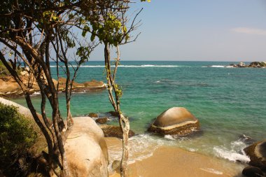 Caribbean sea. Tayrona National Park. Colombia clipart