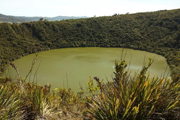 Guatavita volcanic lagoon, Cundinamarca, Colombia — Stock Photo, Image