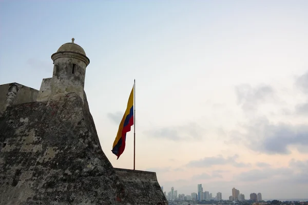 San felipe de barajas hrad. Cartagena de indias, Kolumbie — Stock fotografie