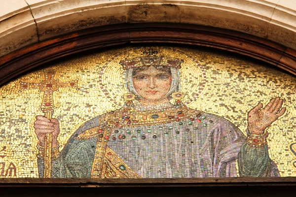 Mosaico. ortodox ikon av Jungfru Maria — Stockfoto